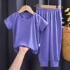 Haine de vară pentru copii, haine casual pentru bărbați și femei, culoare solidă, set pijamale pentru copii, haine pentru copii