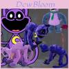 Bichos Sorridentes Gato Roxo Monstro Pelúcia Animal de Brinquedo 40cm/150g