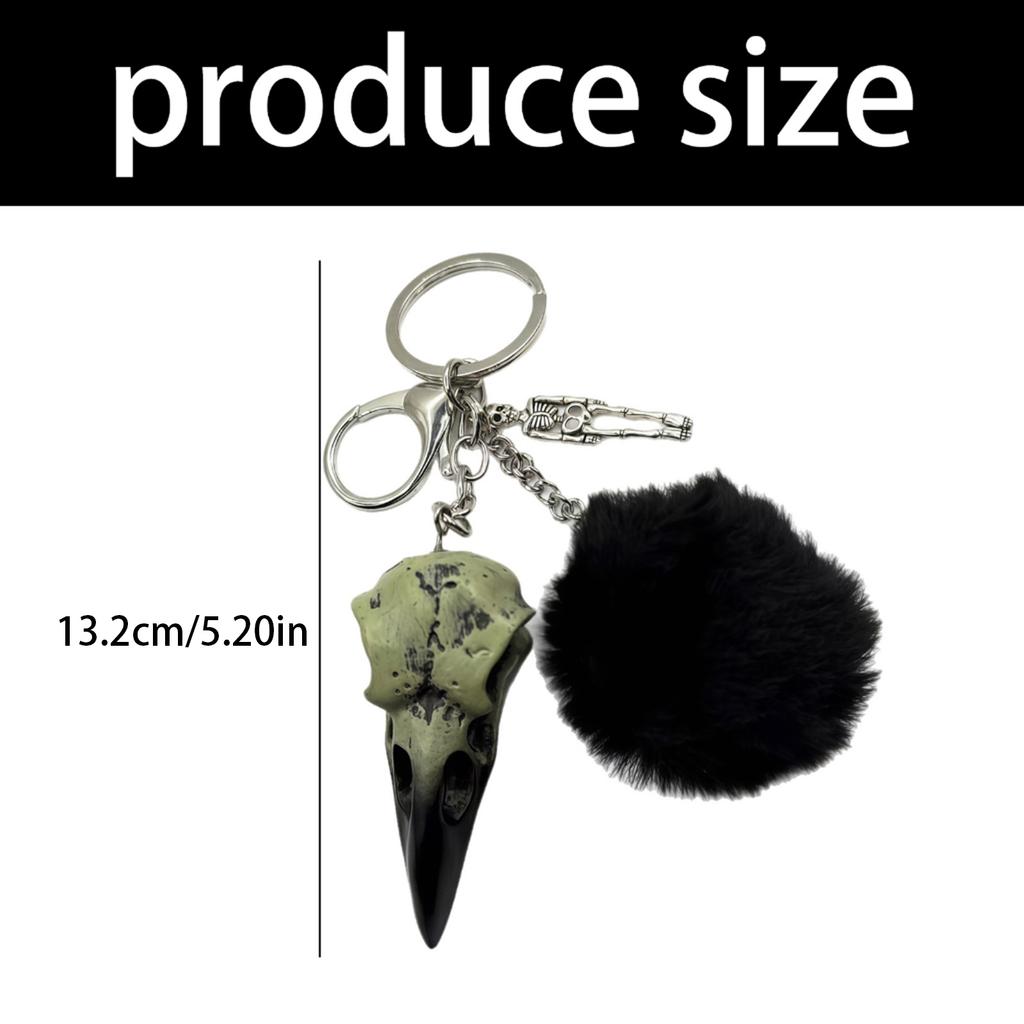 Dark Aesthetic Resin Skeleton Keychain Lightweight Carabiner Clip Multi Purpose Bag Charm Halloween Gift Choice