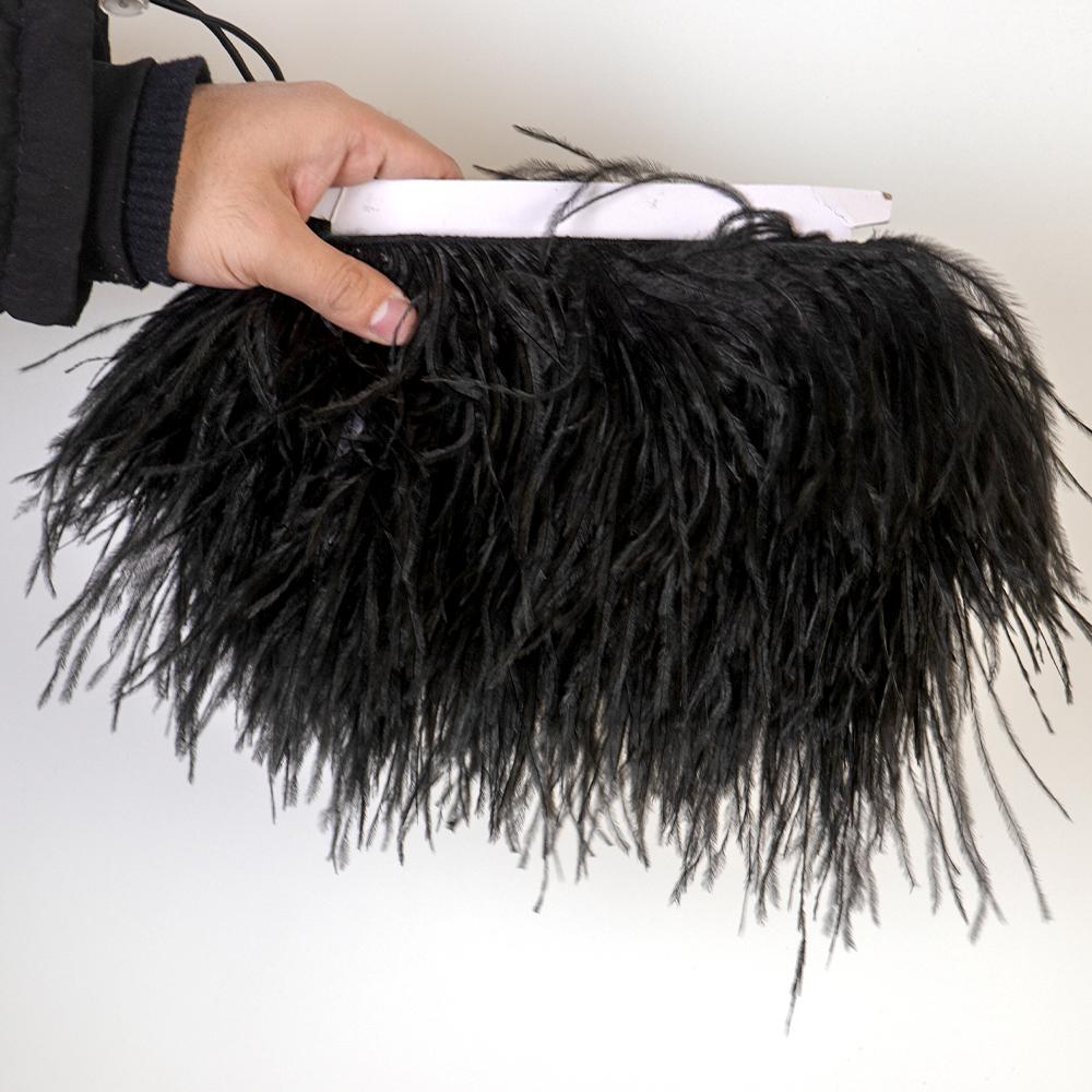 Feather1Meter High Quality Ostrich Feather Trim 10-15/15-18/18-22cm Plumes Fringe Ribbon for Home Party Dress Sewing Wedding Decoration