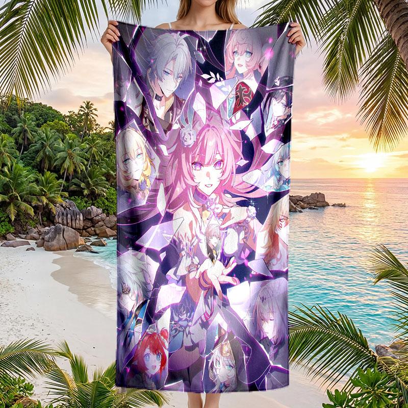 Large Beach Towel Quick Dry Absorbent Towel For Beach IndoorHonkai Star Rail