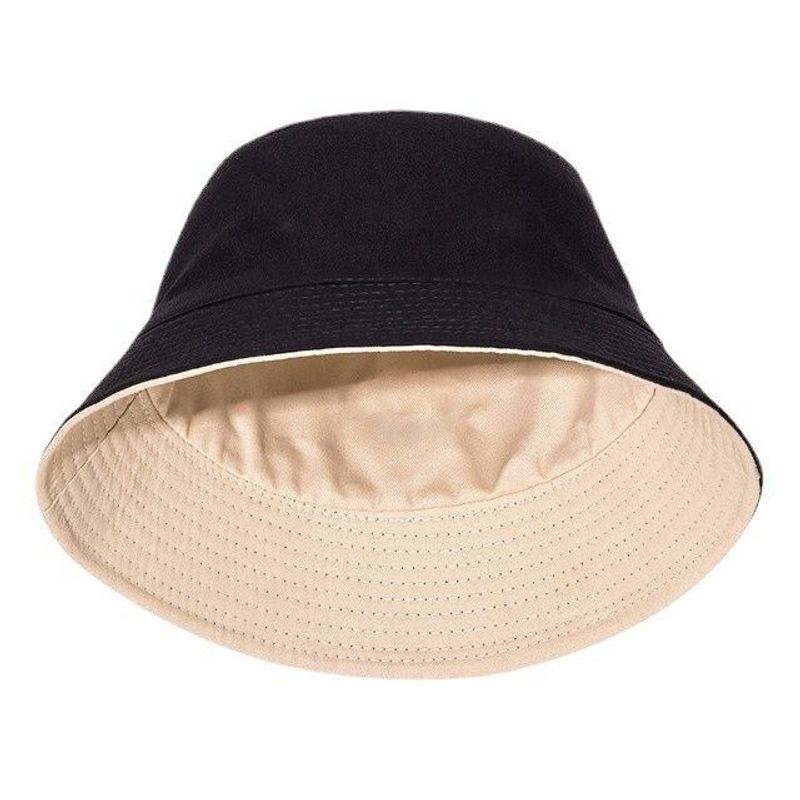 

Солнцезащитная шляпа в стиле хип-хоп с широкими полями, модная, подходящая ко всему, для улицы Double Sided-Black Khakis All yards