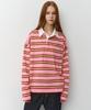 RAVEROUS Oversized Striped Collared T-Shirt_Pink