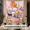 Custom Text Printed Tapestry SEVENTEEN Pattern Large Wall Hanging Indoor Room Decor