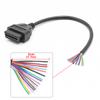 16-pins DIY 30cm OBD2 Auto Verlengsnoer Volledig Vrouwelijk Mannelijk Vrouwelijk Automotive Auto Diagnostisch Gereedschap Scanner OBDII Connector Kabel