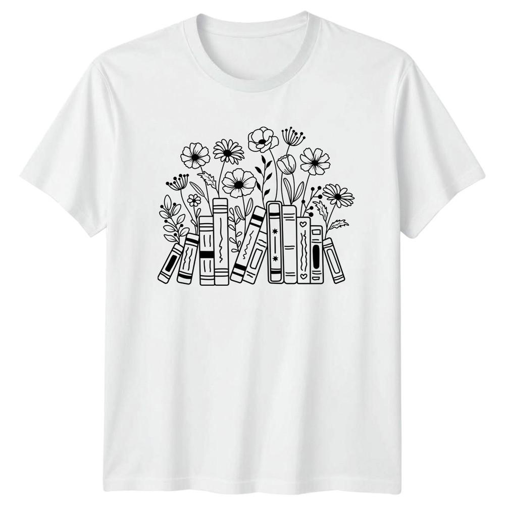 Where Books Bloom And Ideas Unisexs TShirt Botanical Mothers Day Gift For Her S