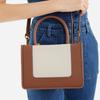 New CHARLES&KEITH PU/fabric Shoulder Bag, Crossbody Bag, Handbag Medium Size Women's Dark Denim Blue/Tan Tea Brown CK2-30701396-1-NEW