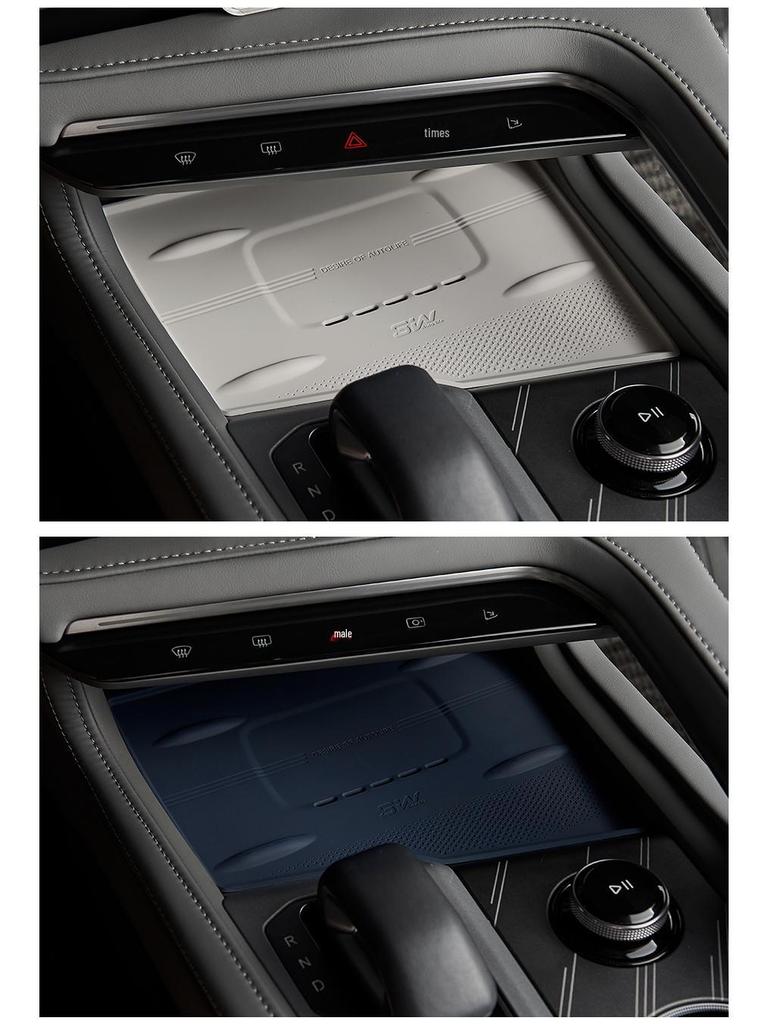 3W Non-slip Wireless Charging Silicone Pad for Zeekr 001/007/7X Center Console.