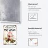 2D Flat, Vintage Hot Cocoa Tin Sign - 20.32x30.48 Cm Metal Wall Art with Whipped Cream & Marshmallow Design, Perfect for Restaur