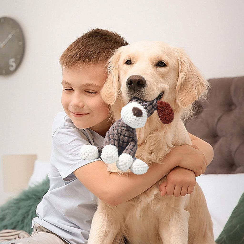 Unzerstörbares Hundespielzeug, interaktives Hundespielzeug zum Kauen, unzerstörbares quietschendes Hundespielzeug, weiche Plüschtiere zum Spielen und Trainieren