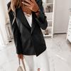 Fashion Women Blazer Suit Slim Office Formal Office Long-sleeved Solid Color Jacket Business Small Suit