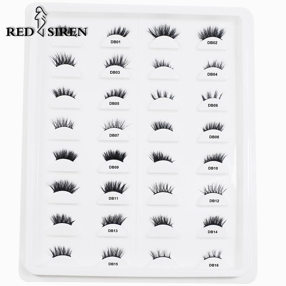 RED SIREN Half Mink Lashes New Arrial Cat Eye Winged Natural Lashes Makeup False Eyelashes