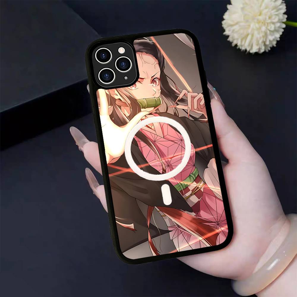 Demon Slayer Kamado Nezuko For Magesafe Magnetic Wireless Phone Case For IPhone 17 Pro Max Air 13 12 Mini 16 15 14 11