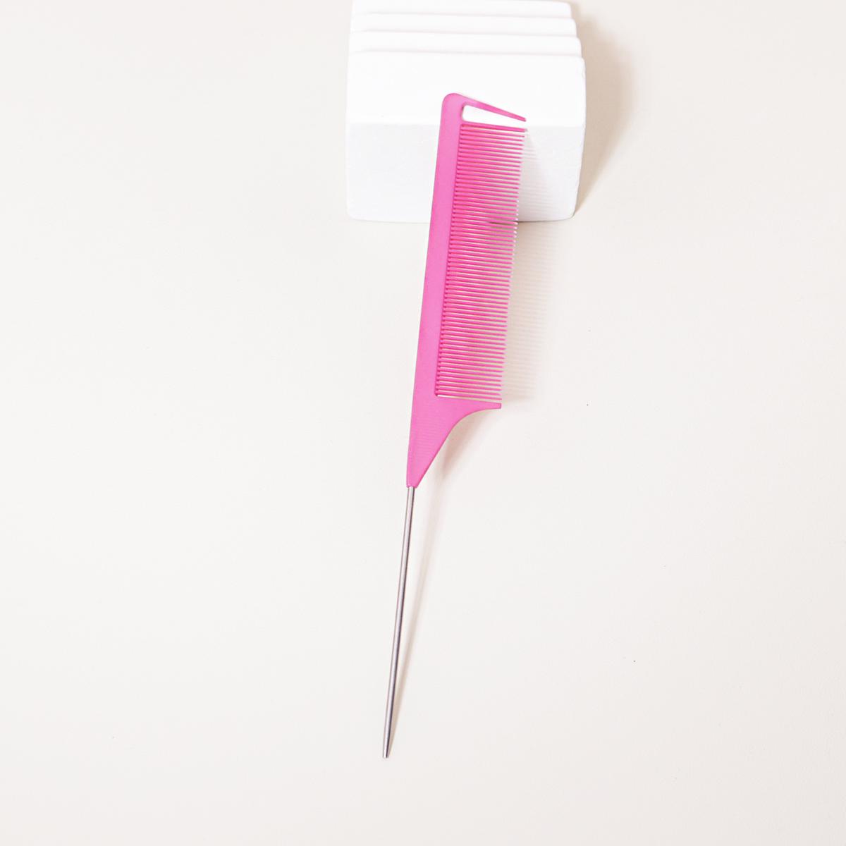 

Профессиональная расческа с острым кончиком, расческа-«крысиный хвост», антистатическая расческа для окрашивания волос, аксессуары для салонной стрижки, специально для париков из натуральных волос.