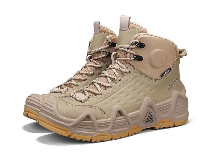 Outdoorowe buty turystyczne za kostkę, na każdą pogodę, męskie, antypoślizgowe, trwałe i oddychające buty do wędrówek i wspinaczki na każdą porę roku