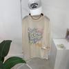 C S In The Room Men leTTerIng SliT overSized Long Sleeve T ShirT 3Color