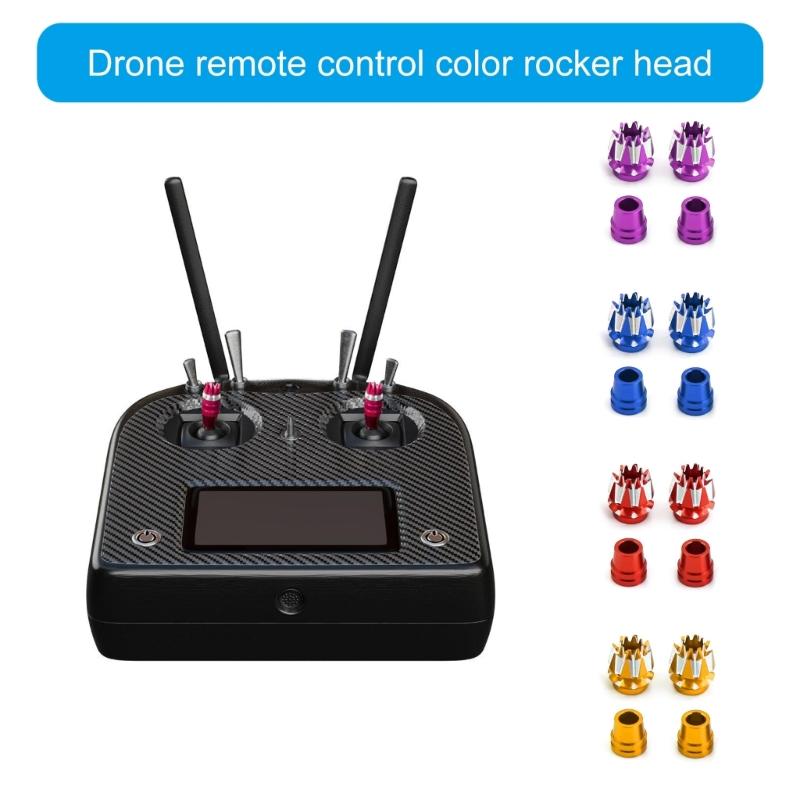 3D Rocker Head Anti-slip Metal Transmitters Stick Ends for Jumpers Remote Controls