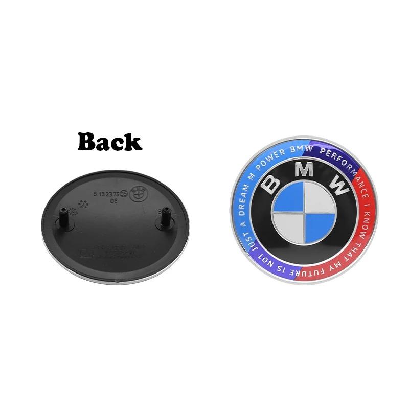 BMW M Car Logo Emblem 1/2pcs 82mm 74mm Compatible with E46 E36 E34 F10 E90 F30 E60 F30 E53 E30 E92 for Front Hood And Rear Trunk fsdf08