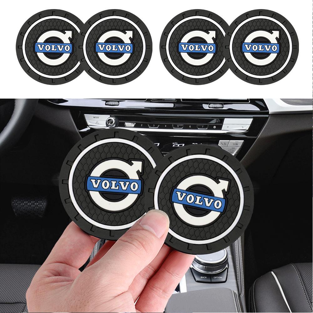 1/2pc for Volvo XC60 V60 S60 V40 V50 S40 S80 C30 XC40 XC70 V90 Car Anti-slip Pad Silicone Coaster Water Cup Holder Anti-slip Mat