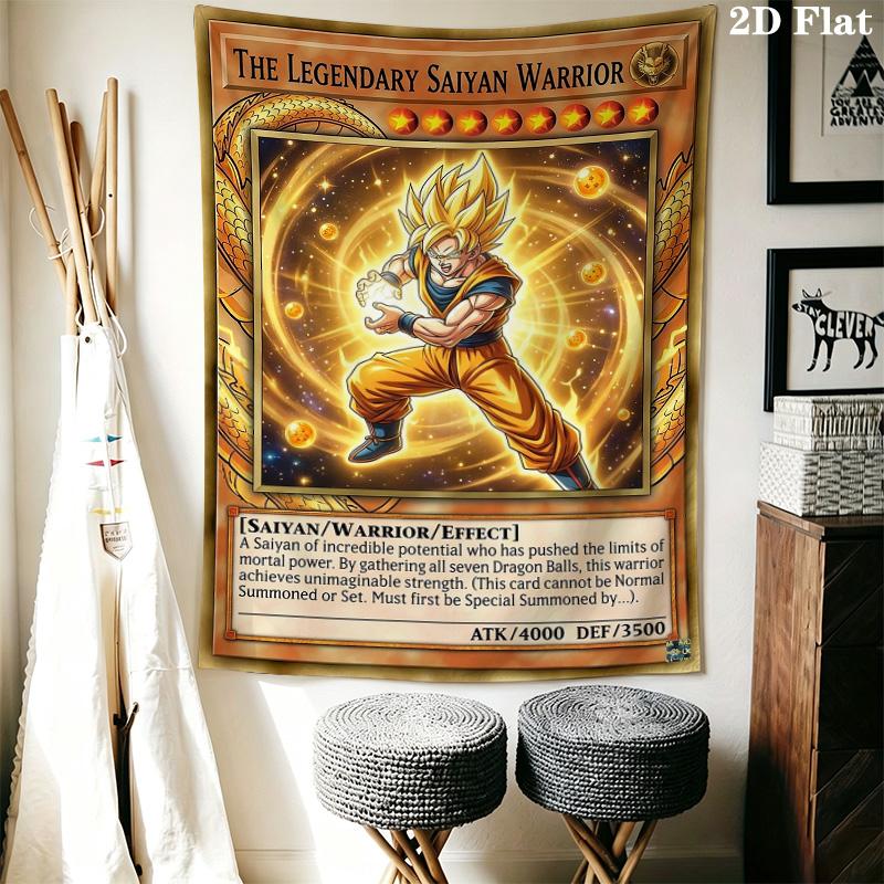 Dragon Ball Wall Tapestry Aesthetic Wall Hanging Printed Fabric Blanket Decorative Tapestries For Bedroom Living Room Home Decor