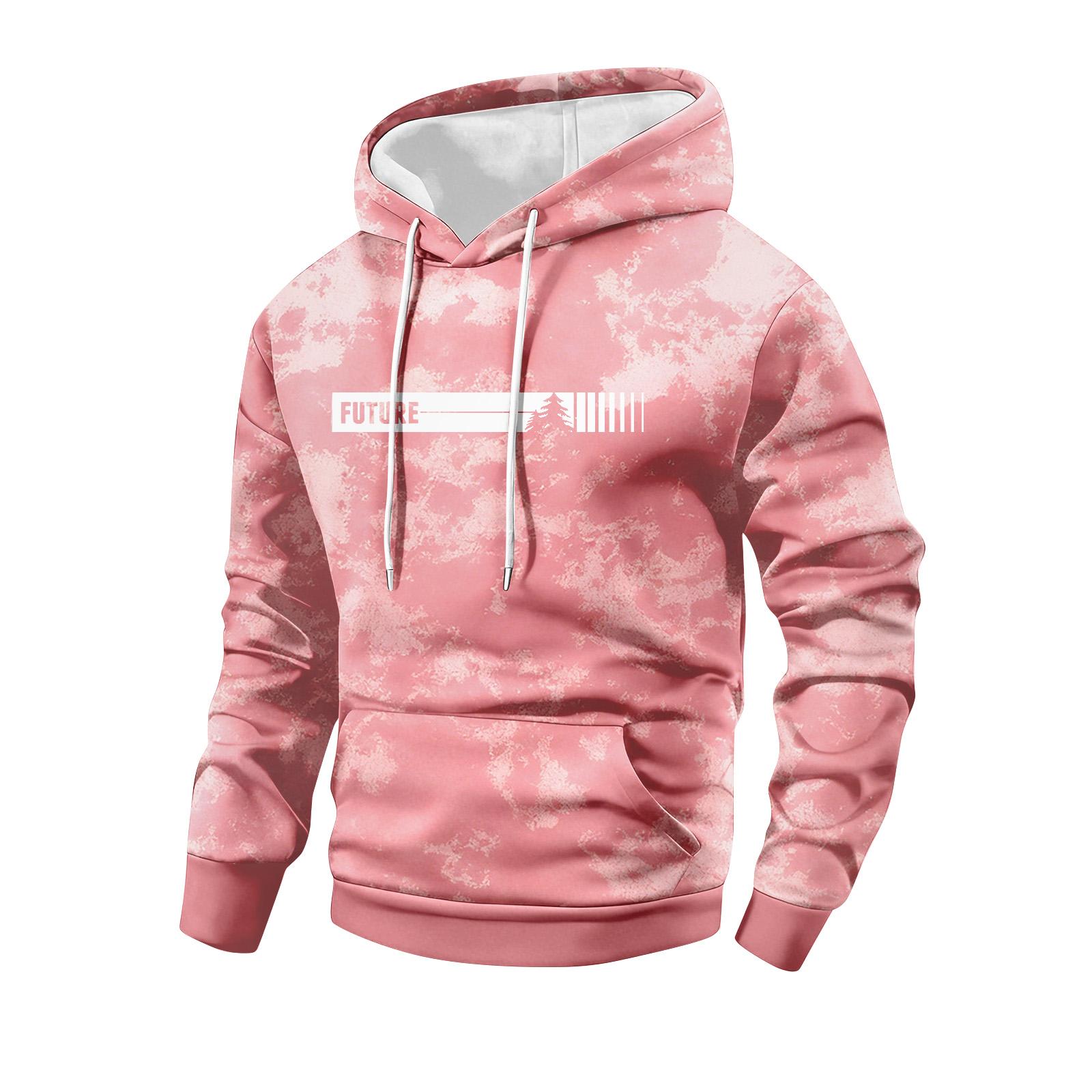 Мужская камуфляжная толстовка с капюшоном, мужская спортивная большого размера, повседневная толстовка XXL розовый