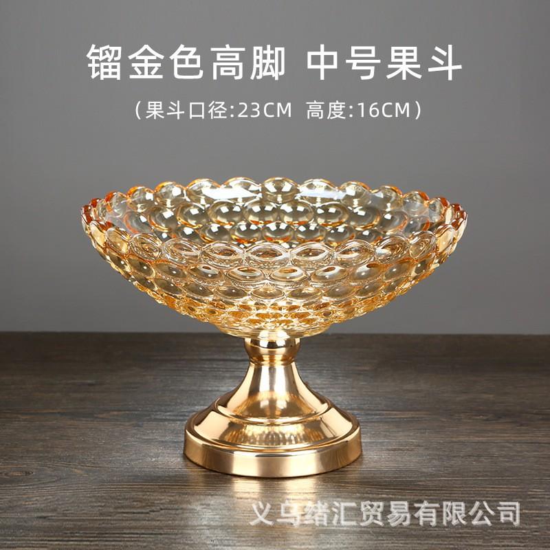 Elegante Glas-Fußschale Obstschale Modernes Wohnzimmer-Mittelstück Snackschale Heimdekoration