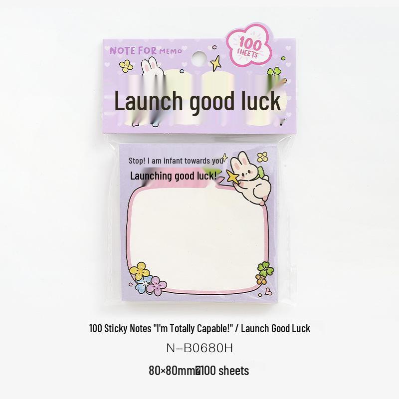 Korean Style Line Art Sticky Notes - 100 Sheets for Students 100 sheets