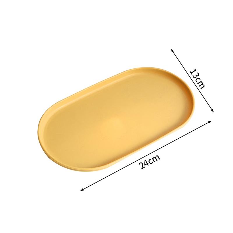 Nordisches Dekotablett Mehrfarbig Ovales Aufbewahrungstablett Lebensmittel Früchte Schmuckteller Serviertabletts Abendessen Küchenzubehör