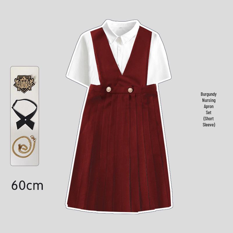 Japonská JK uniforma šaty set: Autentická dlouhá sukně chránící prsa pro mladé dámy od Hu Mu Tao