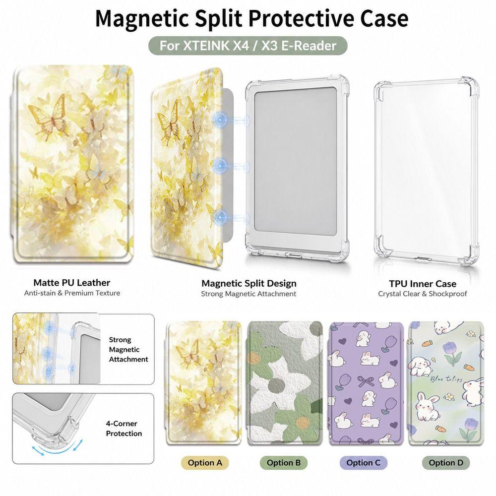 Copertura protettiva magnetica staccabile divisa Guscio protettivo per lettore XTEINK X4 X3 Protezione