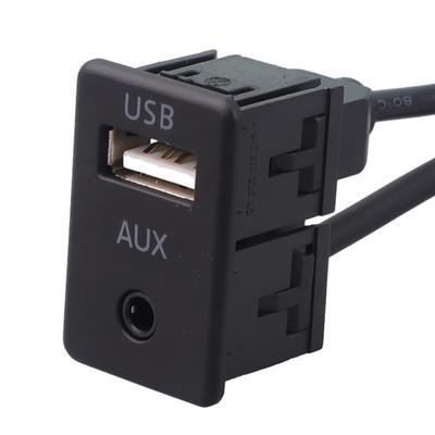 Przewód przedłużający AUX USB Przewód przedłużający 3,5 mm + port USB Przewód AUX USB Przewód adaptera portu AUX USB Akcesoria samochodowe 1,5 m