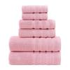 6 Pcs/Set Towel Set Includes 2 Bath Towels 2 Hand Towels 2 Washcloths Different Size Highly Absorbent Cotton Anti-Shrinkage Home Hotel Kitchen Towels