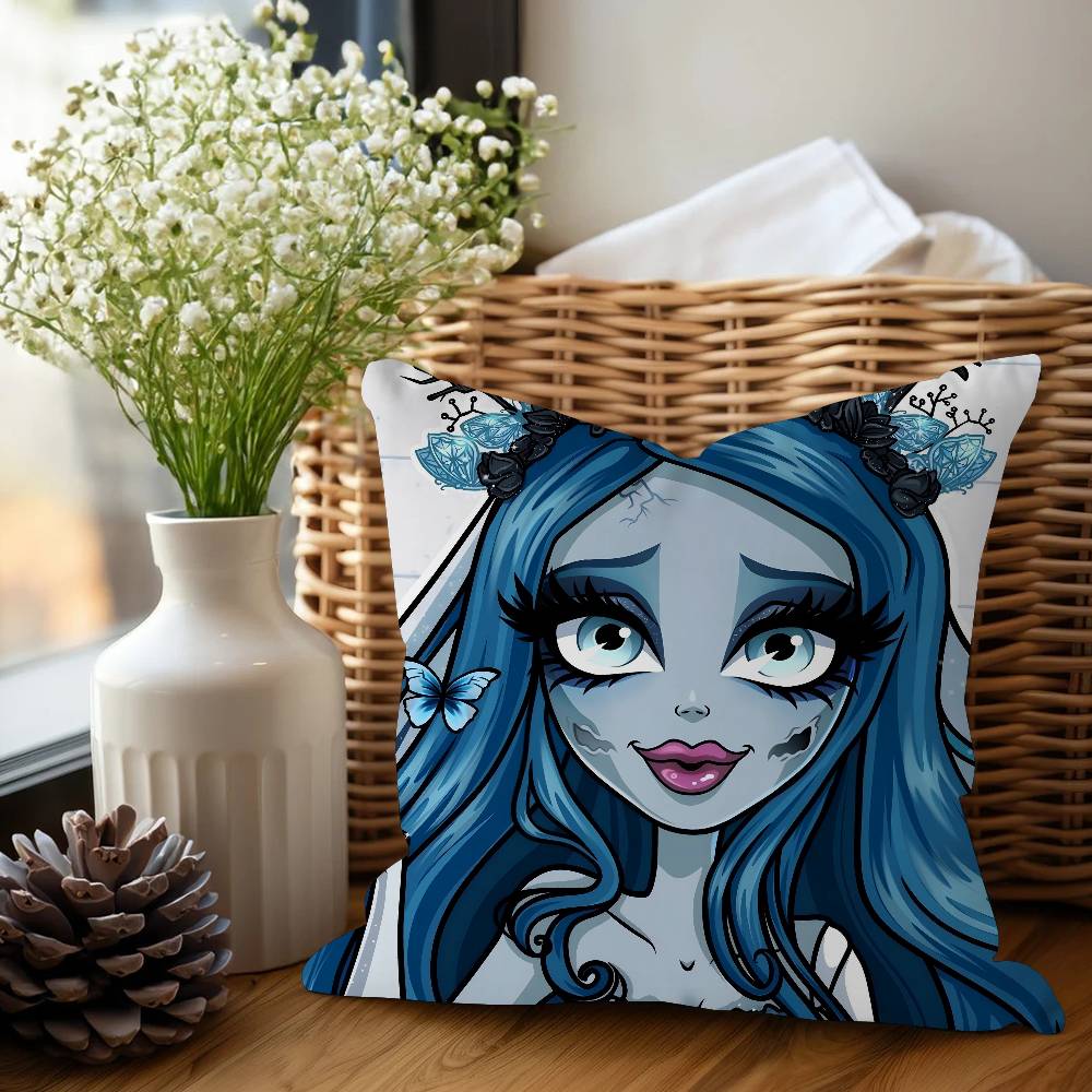 Труп Невесты Мультфильм Аниме Подушка Подарки Мебель для Дома Офиса Спальни Дивана Чехол Наволочка 45х45 см 12x12Inch