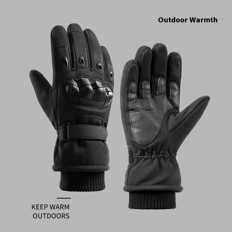 

Мотоциклетные перчатки зимние мужские и женские для езды на локомотиве для спорта на открытом воздухе ворсистые утолщенные теплые и морозостойкие тактические перчатки One Size