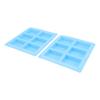 2Pcs Silicone Mold 6 Grids Heat Resistant Flexible Reusable Silicone Mold for Making Soaps Baking