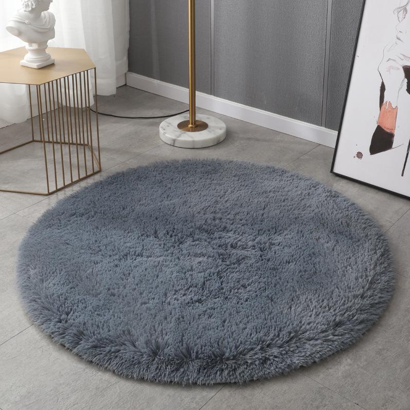 1Pcs Soft Plush Round Rug for Bedroom Home Decor Fluffy Shag Circle Area Rugs Kids Room Classroom Nursery Living Room Decor