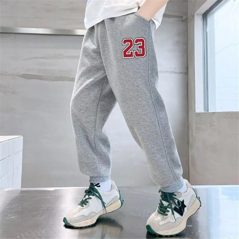 Sportliche Sweatpants mit Buchstabenaufdruck für Kinder Mode Lockere Lange Hose Jogginghose Jungen Freizeit Dünne Sporthose