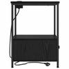 Nightstand Black Oak Look 42 x 41 x 56 cm Engineered Wood