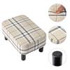 IBUYKE Ottoman Retro Striped Stool, Footstool, Rectangular, Square, Low, Non-Slip, Design, RF-BD215