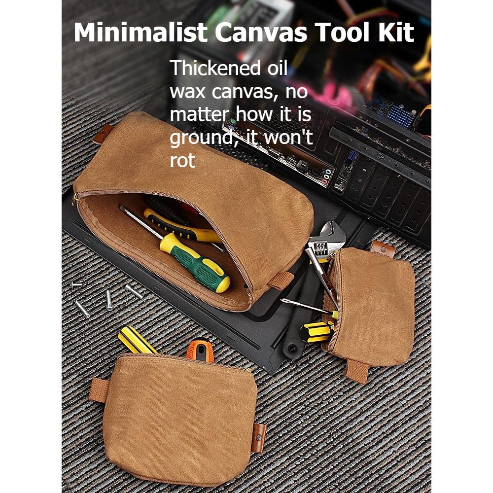 Portable construction tool kit, electrician bag, canvas, thickened, hardware tool storage bag, vehicle maintenance tool kit
