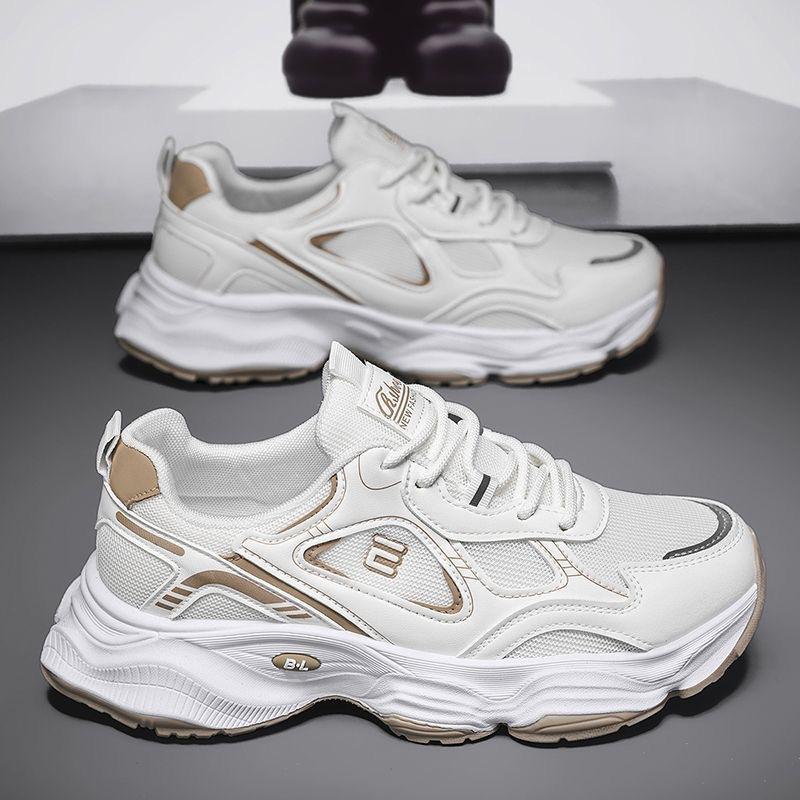 Men's shoes spring and summer new breathable mesh shoes men's sports shoes trend versatile platform casual dad trendy shoes