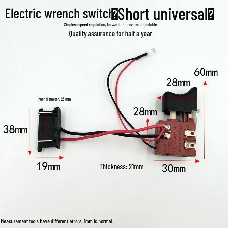 Universal Speed Control Switch for 12V-21V Handheld Electric Drills: Forward/Reverse Function for Charging Drill and Electric Wrench
