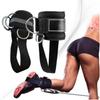 1 Pair Ankle Straps for Cable Machine Fitness Hook and Loop Ankle Cuffs with Reinforced D Rings for