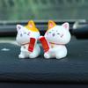 Cute Lucky Cat Car Ornaments Realistic Cat Micro Landscape Ornament  Garden Landscape