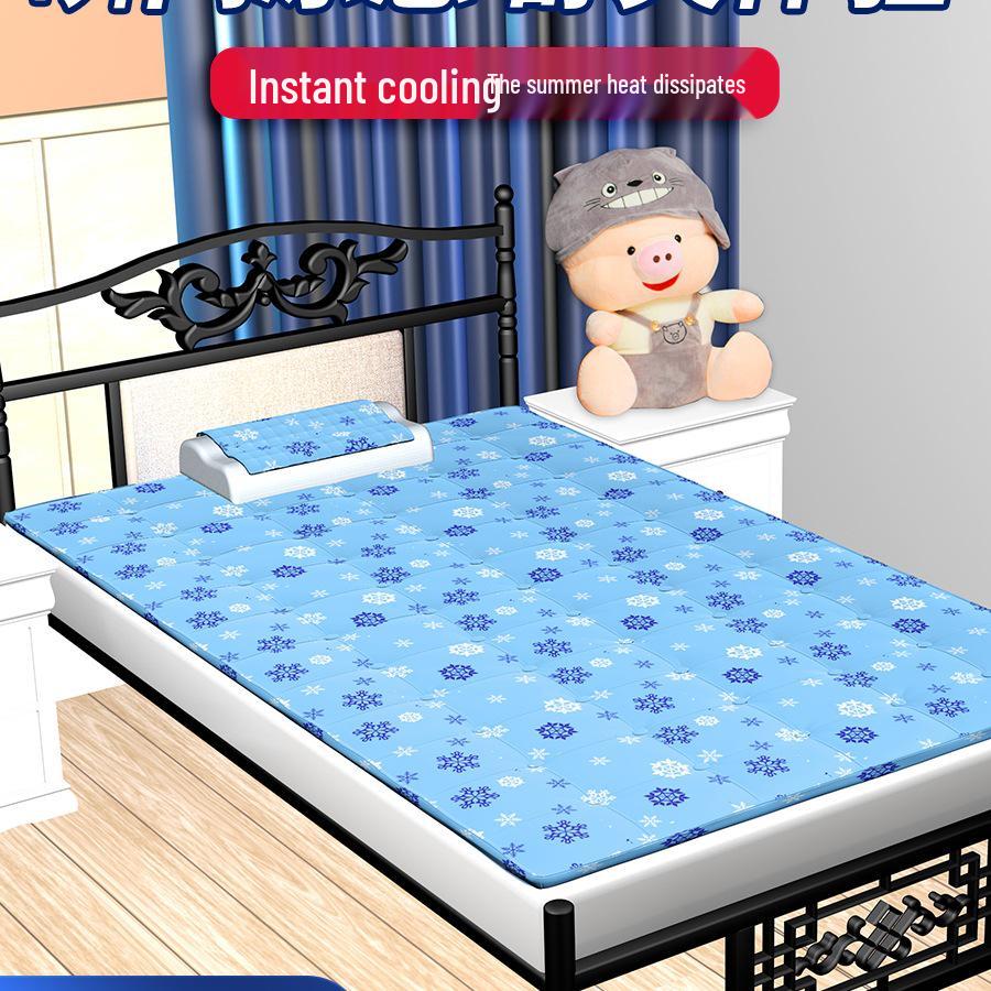 Water-Free Gel Ice Pad: Cooling Mattress and Sofa Cushion for Single/Double Beds, Ideal for Student Dorms.