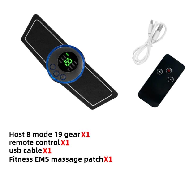 EMS Muscle Stimulator Abs Trainer Abdominal Muscle Toner Massage Toning Belt Body Slim Weight Loss Fitness Massager Rechargeable