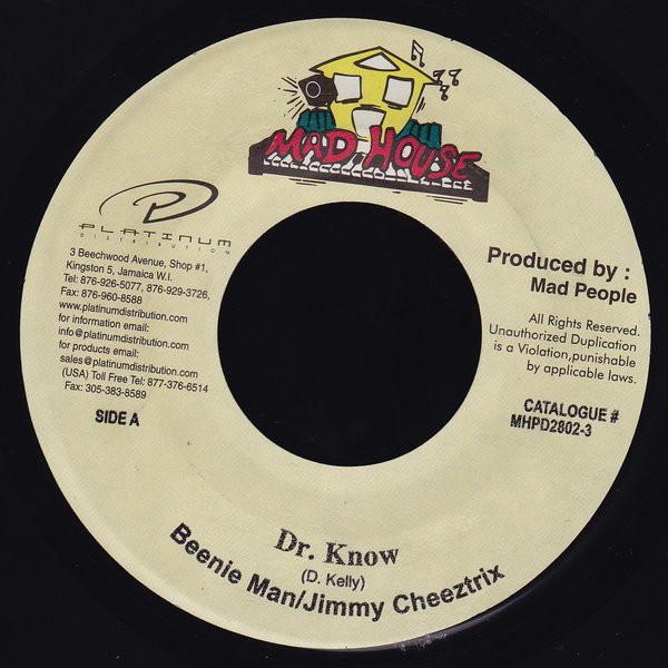 

7inch Record BEENIE MAN / JIMMY CHEEZTRIX - Dr. Know MHPD28023 Mad House 2003 Jamaica Reggae, Ska & Dub Used