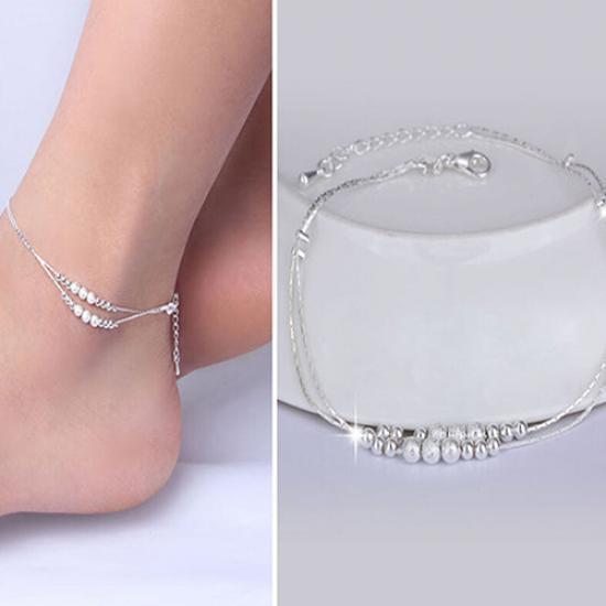 1Pc Simple Design Women Star Heart Beads Bracelet Sandal Anklet