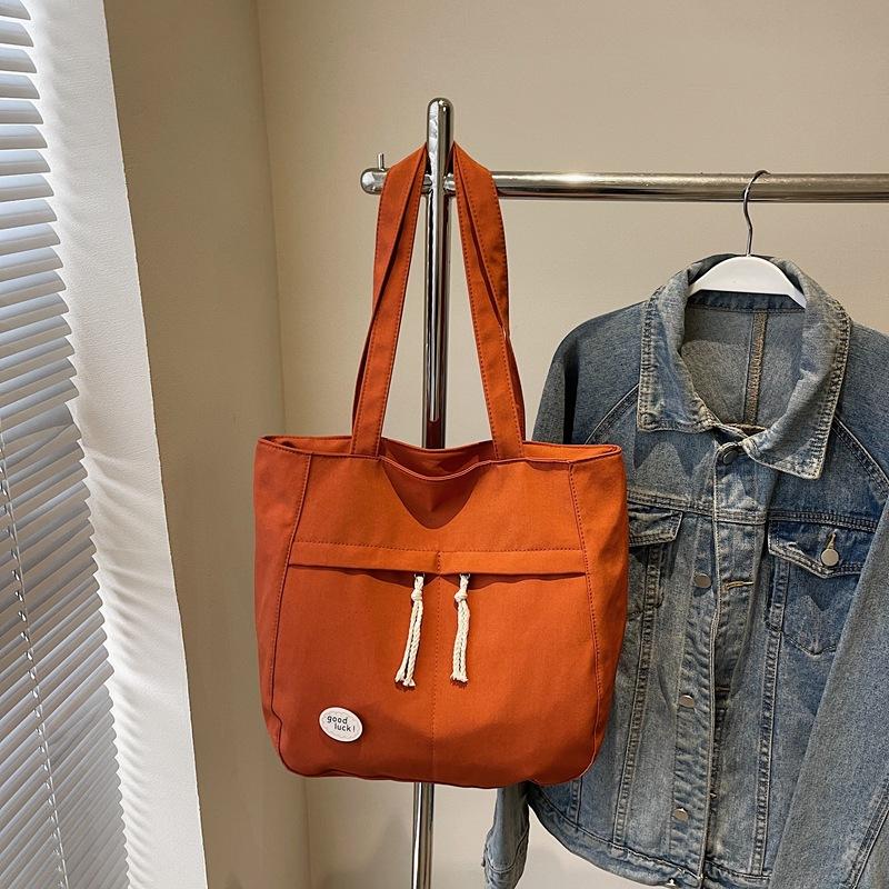 Casual big bag women's new fashionable versatile shoulder bag large-capacity student class commuter bag