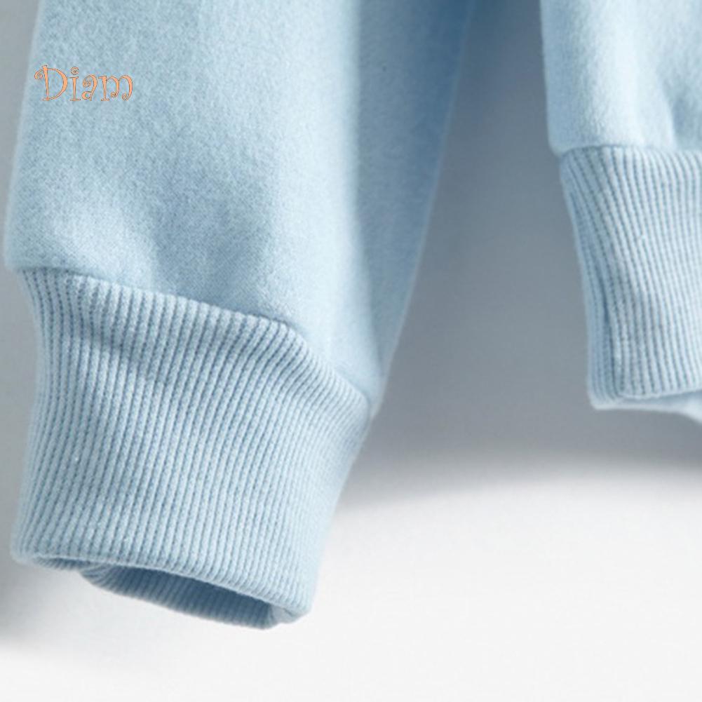TOP-FASHION-WOMEN Autumn Winter Casual Crew Neck Long Sleeve Sweatshirt Pullover